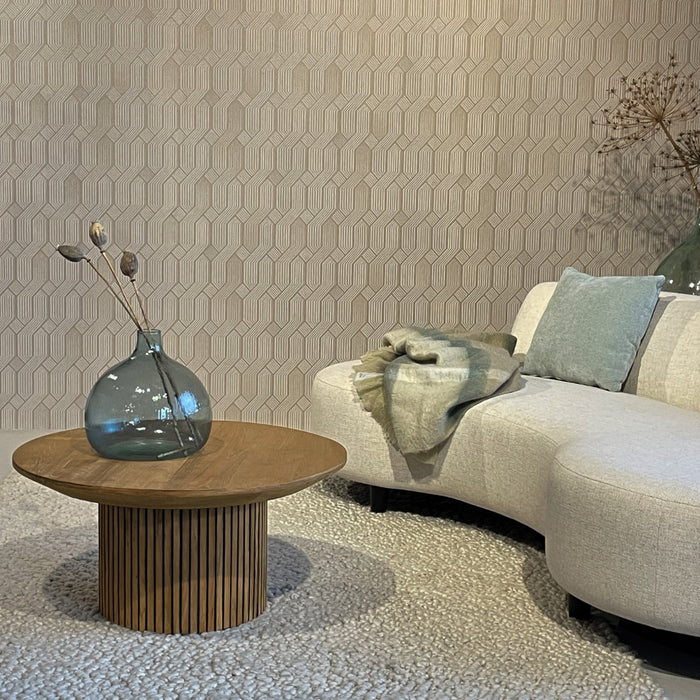 Salontafel Lausanne Teakhout Naturel hout 80 cm-Salontafels-Livingfurn