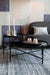 Salontafel Li Glass Zwart 122x82 cm-Salontafels-Creating Home