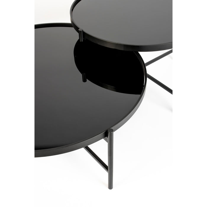 Salontafel Li Glass Zwart 122x82 cm-Salontafels-Creating Home