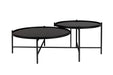 Salontafel Li Glass Zwart 122x82 cm-Salontafels-Creating Home