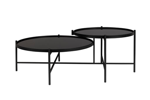 Salontafel Li Glass Zwart 122x82 cm-Salontafels-Creating Home