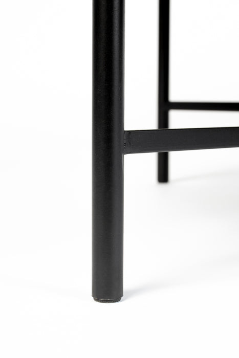 Salontafel Li Glass Zwart 122x82 cm-Salontafels-Creating Home