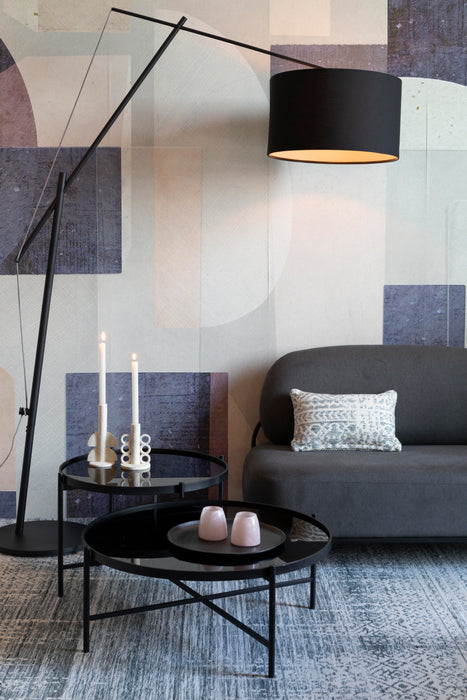 Salontafel Li Glass Zwart 122x82 cm-Salontafels-Creating Home