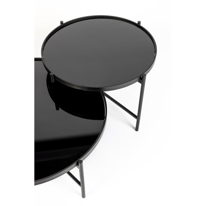 Salontafel Li Glass Zwart 122x82 cm-Salontafels-Creating Home