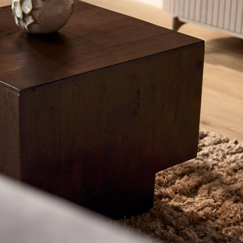 Salontafel Livia Bruin Mangohout 56 cm 56x56x46 cm-Salontafels-Starfurn