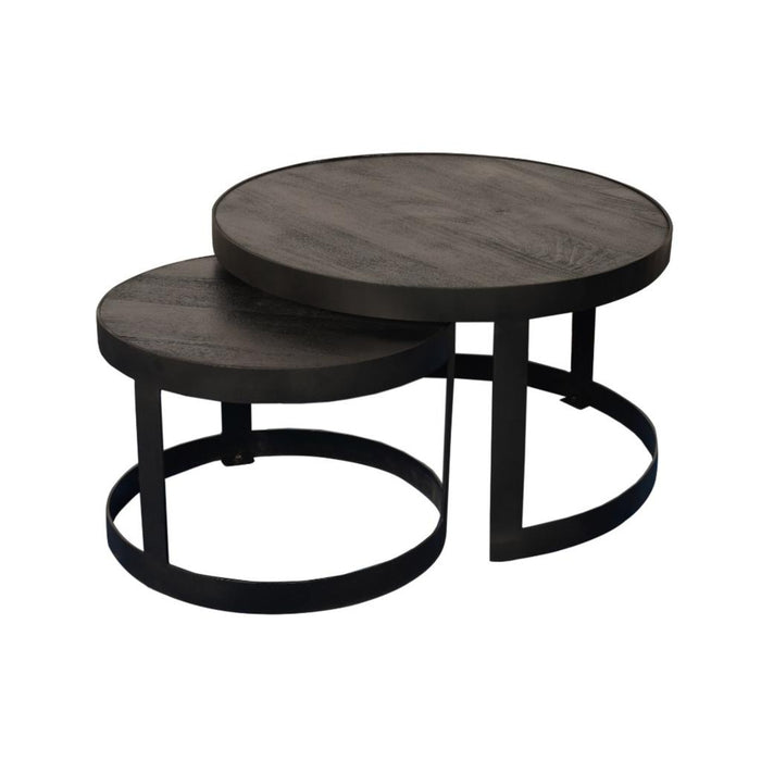 Salontafel Lola Zwart Staal 70 cm 70x70x45 cm-Salontafels-Starfurn