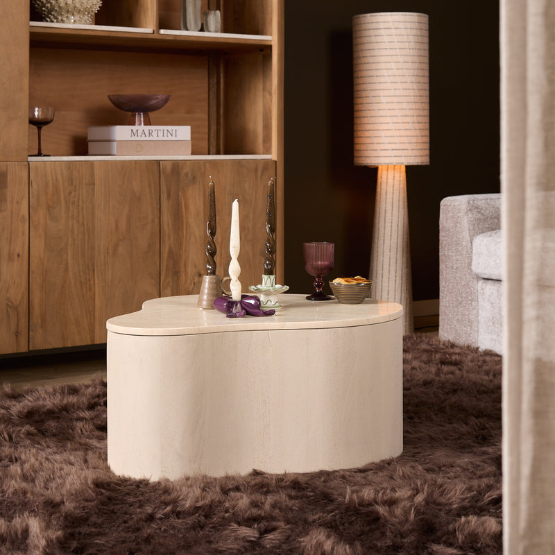 Salontafel Lovi 77 cm Zand 77x59x35 cm-Salontafels-Starfurn