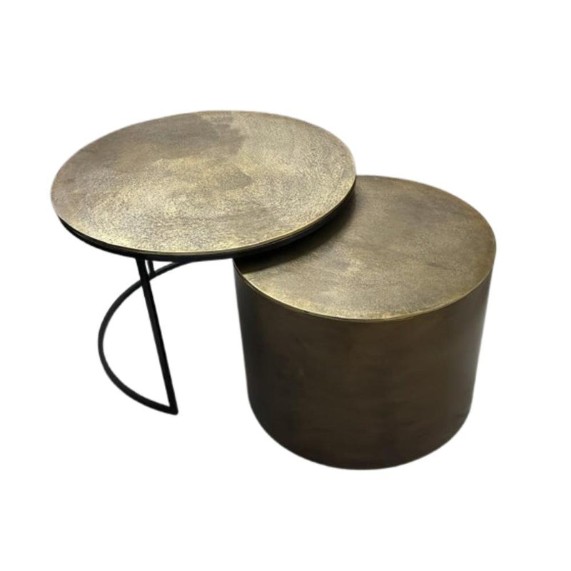 Salontafel Luna Goud Aluminium 75 cm 75x75x45 cm-Salontafels-Starfurn