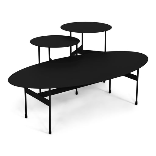 Salontafel MIRA OVAL Staal Zwart 120x39x35cm Spinder Design-Salontafels-Spinder