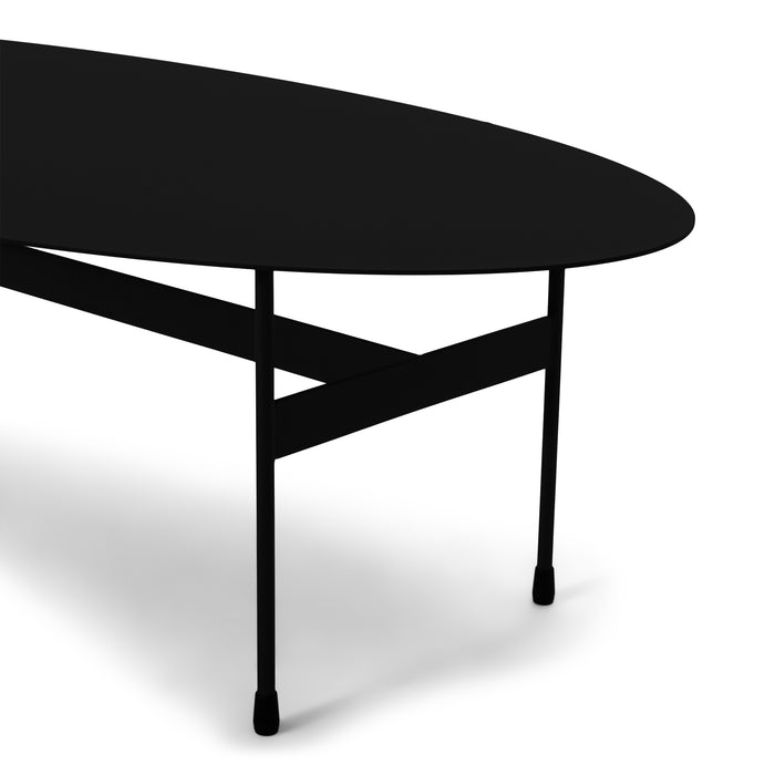Salontafel MIRA OVAL Staal Zwart 120x39x35cm Spinder Design-Salontafels-Spinder