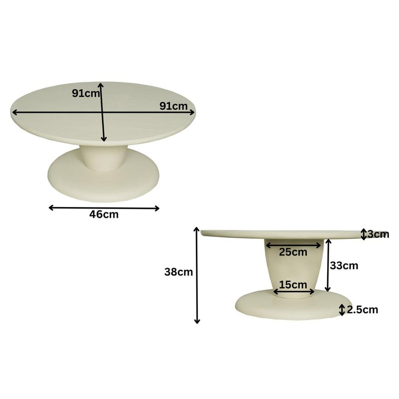 Salontafel Mabel Zand Mangohout 90 cm 90x90x38 cm-Salontafels-Starfurn