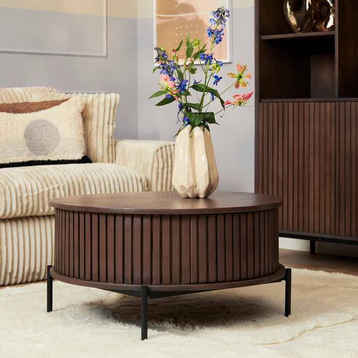 Salontafel Madison Bruin 80 cm Rond 80x80x40 cm-Salontafels-Starfurn