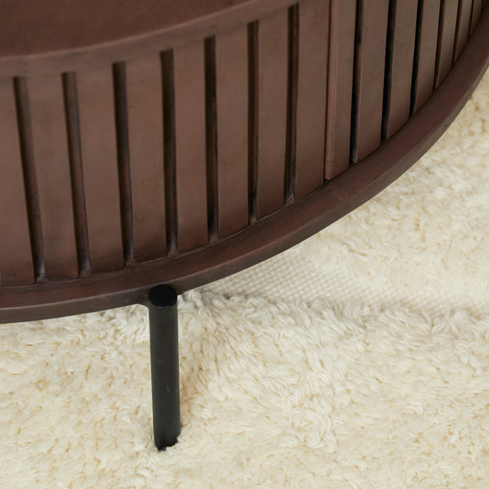 Salontafel Madison Bruin - 80 cm - Rond-Salontafels-Starfurn