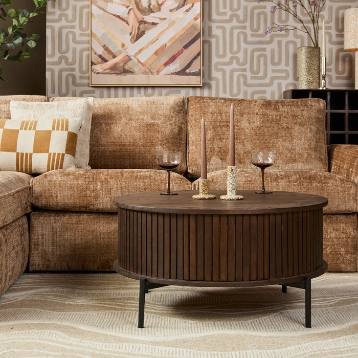 Salontafel Madison Bruin - 80 cm - Rond-Salontafels-Starfurn