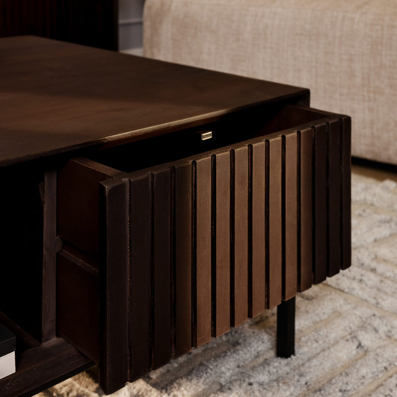 Salontafel Madison Bruin 80 cm Vierkant 80x80x40 cm-Salontafels-Starfurn