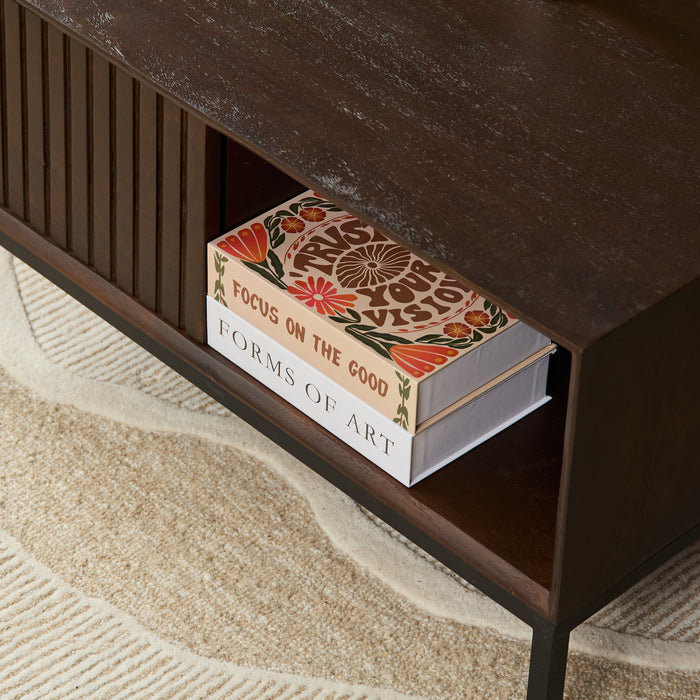 Salontafel Madison Bruin - 80 cm - Vierkant-Salontafels-Starfurn
