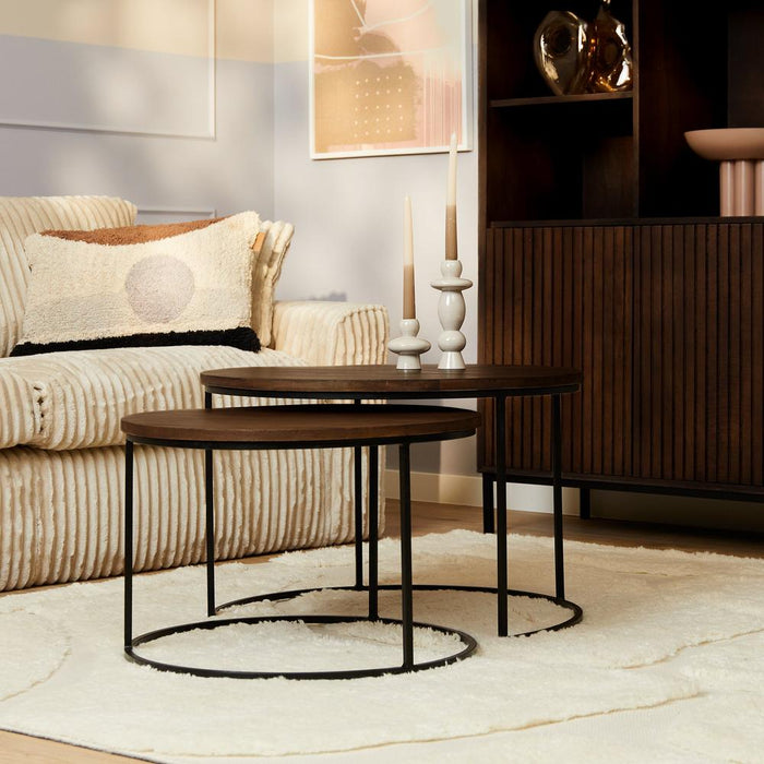 Salontafel Madison Bruin Bruin Mangohout 70 cm-Salontafels-Starfurn