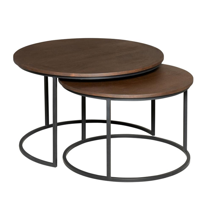 Salontafel Madison Bruin Mangohout 70 cm 70x70x45 cm-Salontafels-Starfurn