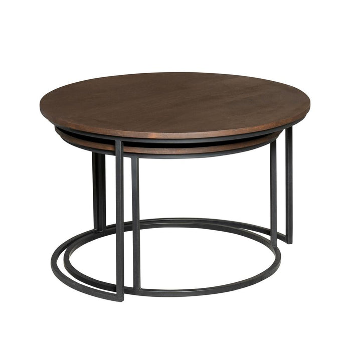 Salontafel Madison Bruin Mangohout 70 cm 70x70x45 cm-Salontafels-Starfurn