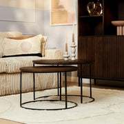 Salontafel Madison Bruin Mangohout 70 cm 70x70x45 cm-Salontafels-Starfurn