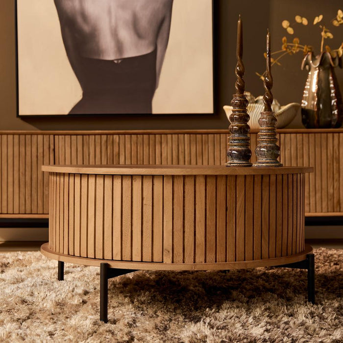 Salontafel Madison Naturel 80 cm Rond 80x80x40 cm-Salontafels-Starfurn