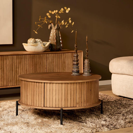 Salontafel Madison Naturel 80 cm Rond 80x80x40 cm-Salontafels-Starfurn