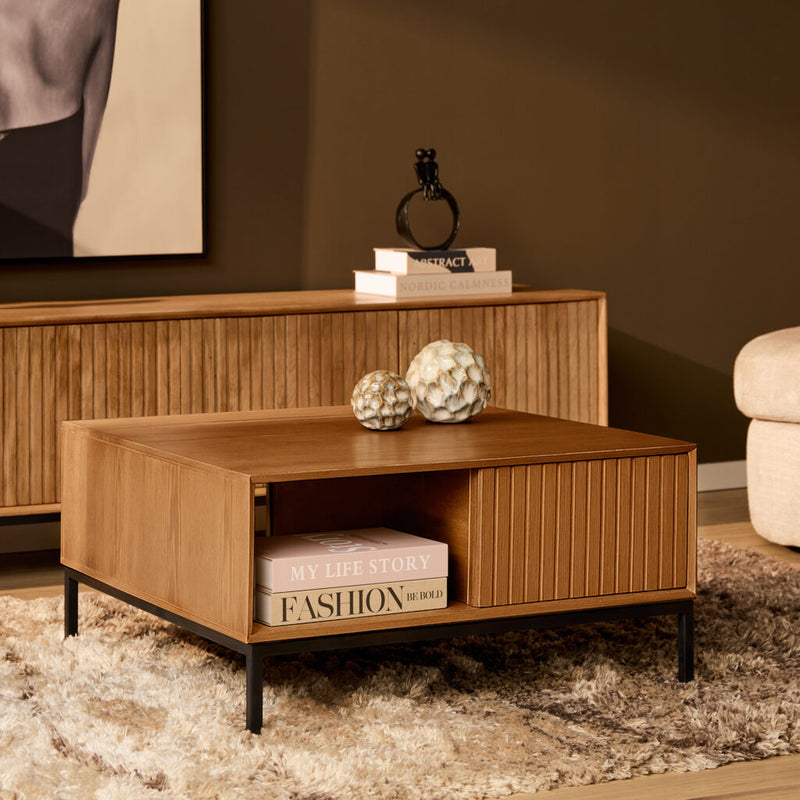 Salontafel Madison Naturel 80 cm Vierkant 80x80x40 cm-Salontafels-Starfurn