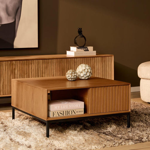 Salontafel Madison Naturel 80 cm Vierkant 80x80x40 cm-Salontafels-Starfurn