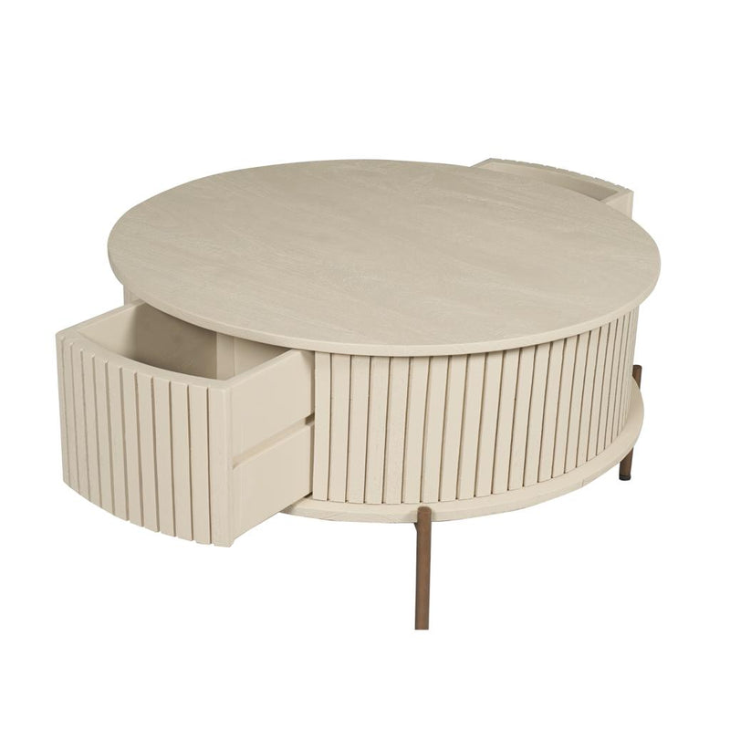 Salontafel Madison Zand 80 cm Rond 80x80x40 cm-Salontafels-Starfurn
