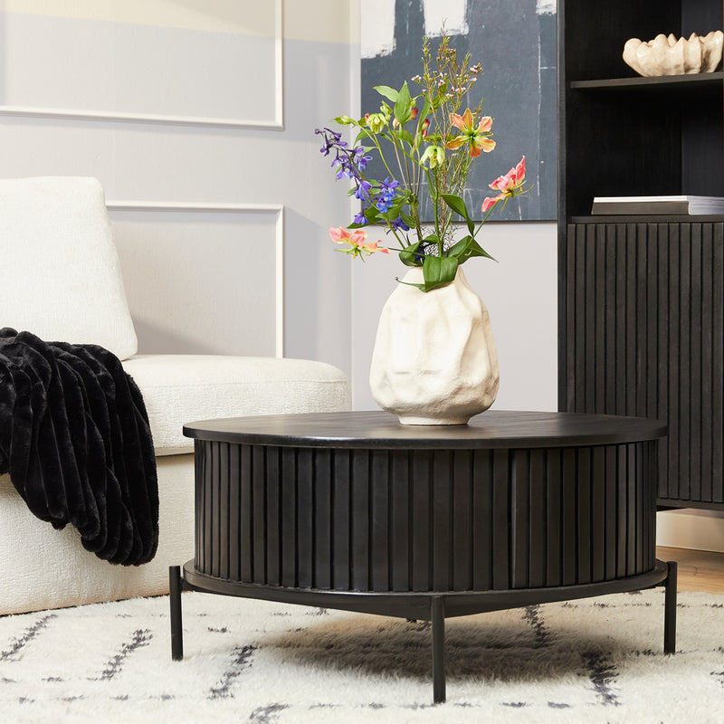 Salontafel Madison Zwart Metaal 80 cm 80x80x40 cm-Salontafels-Starfurn