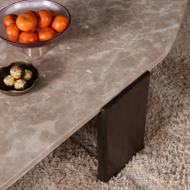 Salontafel Maeve Bruin Mangohout 128x60 cm-Salontafels-Starfurn
