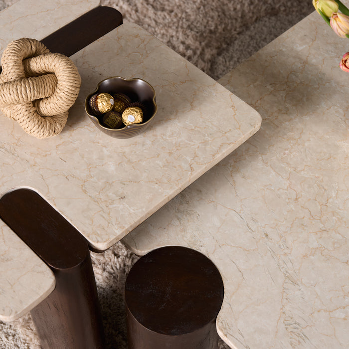 Salontafel Maeve Bruin Mangohout 128x60 cm-Salontafels-Starfurn