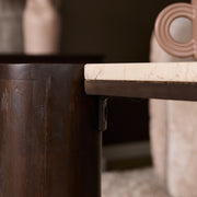 Salontafel Maeve Bruin Mangohout 57 cm 57x50x45 cm-Bijzettafels-Starfurn