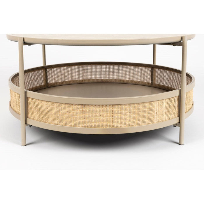 Salontafel Makoto MDF Beige Ø80x40 cm-Salontafels-Creating Home