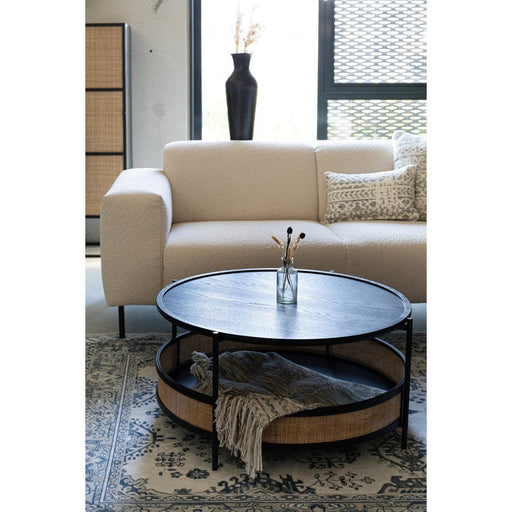 Salontafel Makoto MDF Zwart Ø80x40 cm-Salontafels-Creating Home
