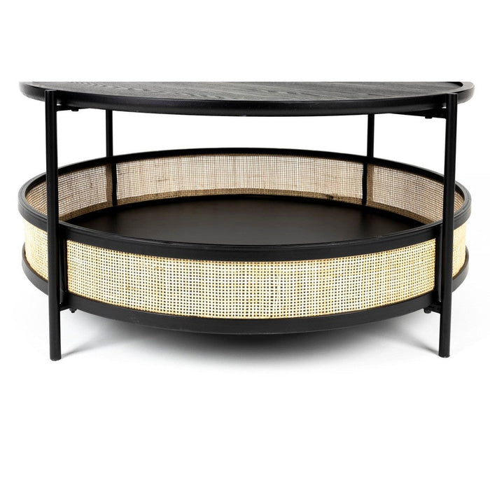 Salontafel Makoto MDF Zwart Ø80x40 cm-Salontafels-Creating Home