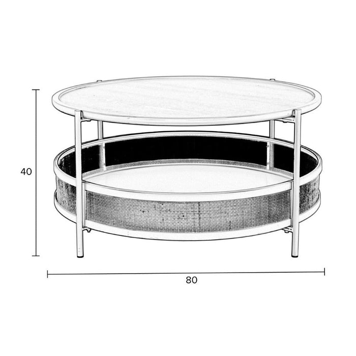 Salontafel Makoto MDF Zwart Ø80x40 cm-Salontafels-Creating Home