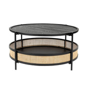 Salontafel Makoto MDF Zwart Ø80x40 cm-Salontafels-Creating Home
