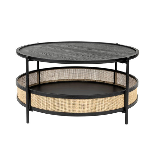 Salontafel Makoto MDF Zwart Ø80x40 cm-Salontafels-Creating Home