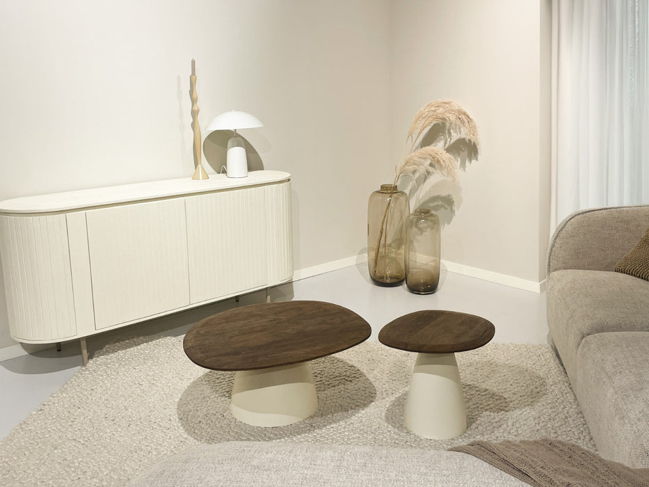 Salontafel Mangohout Crème wit 86 cm-Salontafels-Brix