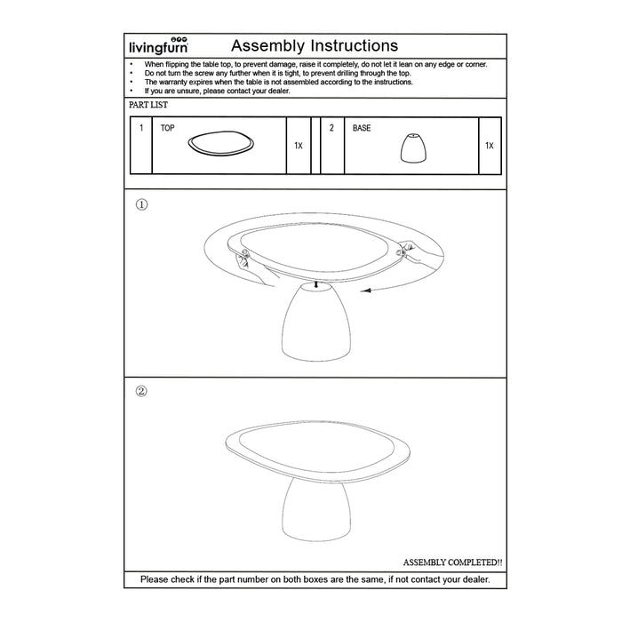 Salontafel Mangohout Crème wit 86 cm-Salontafels-Brix
