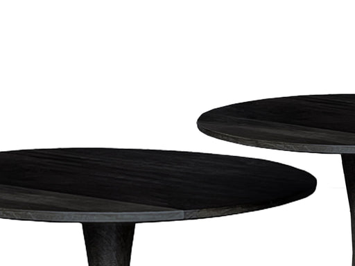 Salontafel Mangohout Zwart 60 cm-Salontafels-Brix