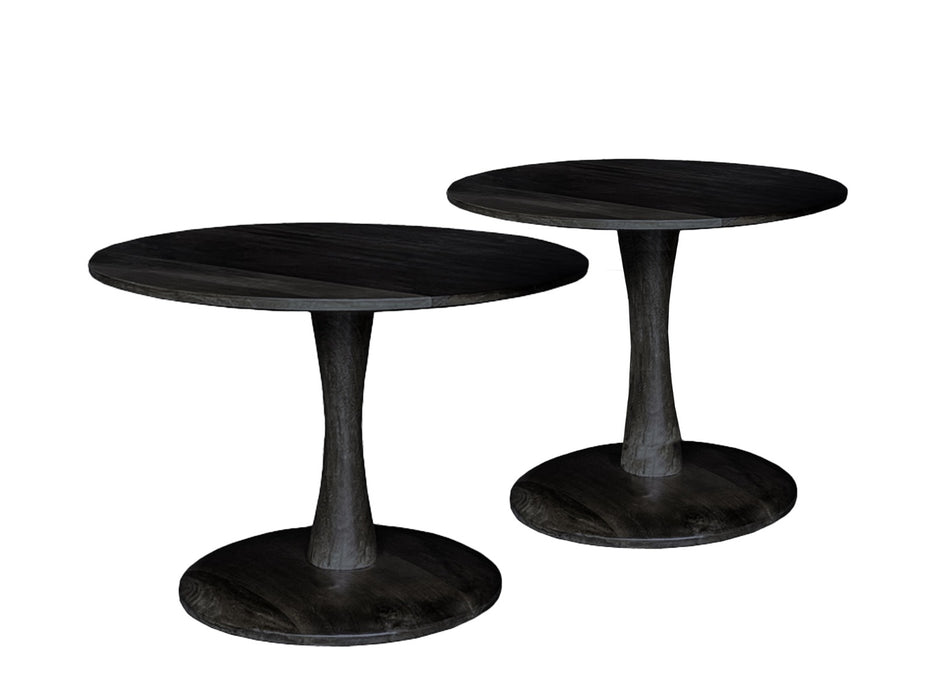 Salontafel Mangohout Zwart 60 cm-Salontafels-Brix