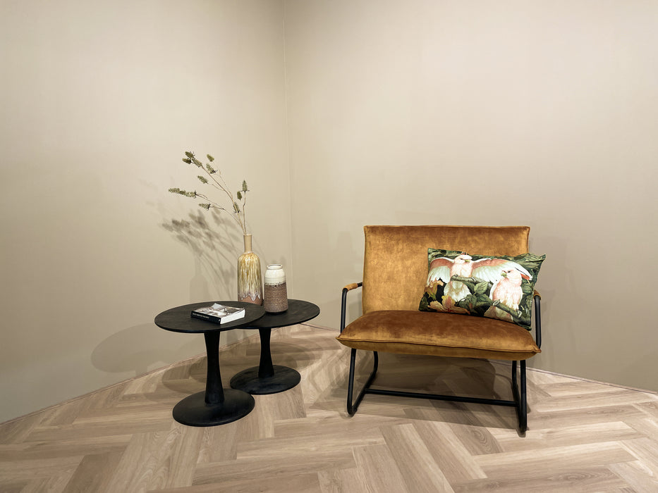 Salontafel Mangohout Zwart 60 cm-Salontafels-Brix