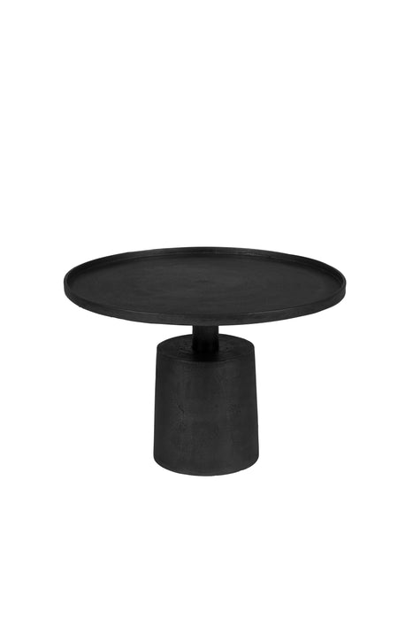 Salontafel Mason Antique Aluminum Zwart Ø60x40 cm-Salontafels-Creating Home