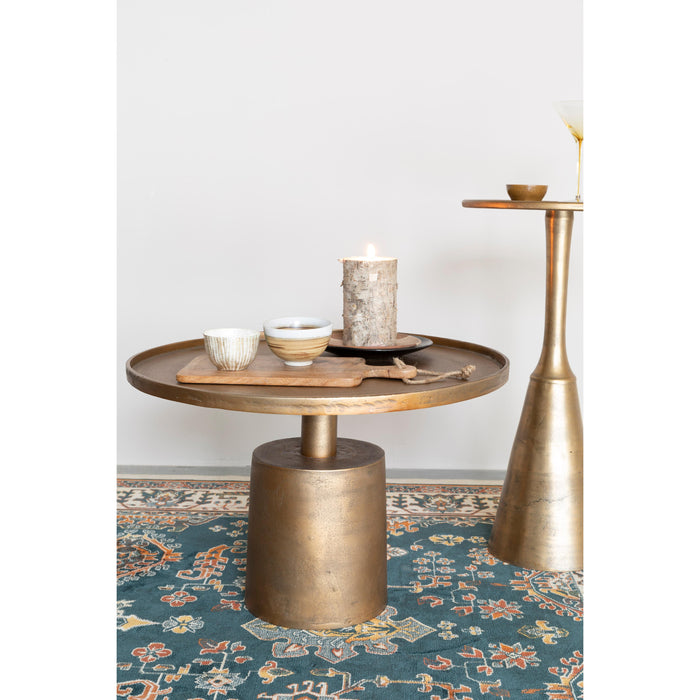 Salontafel Mason Antique Brass Aluminum Goud Ø60x40 cm-Salontafels-Creating Home