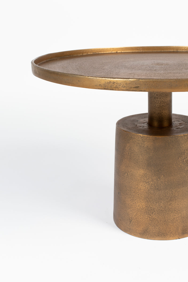 Salontafel Mason Antique Brass Aluminum Goud Ø60x40 cm-Salontafels-Creating Home