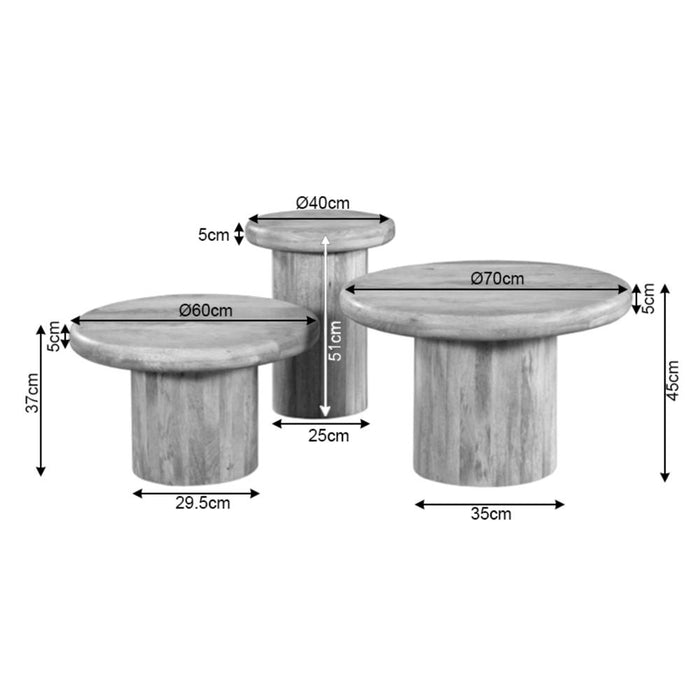 Salontafel Maya - 70 cm - Zand-Salontafels-Starfurn