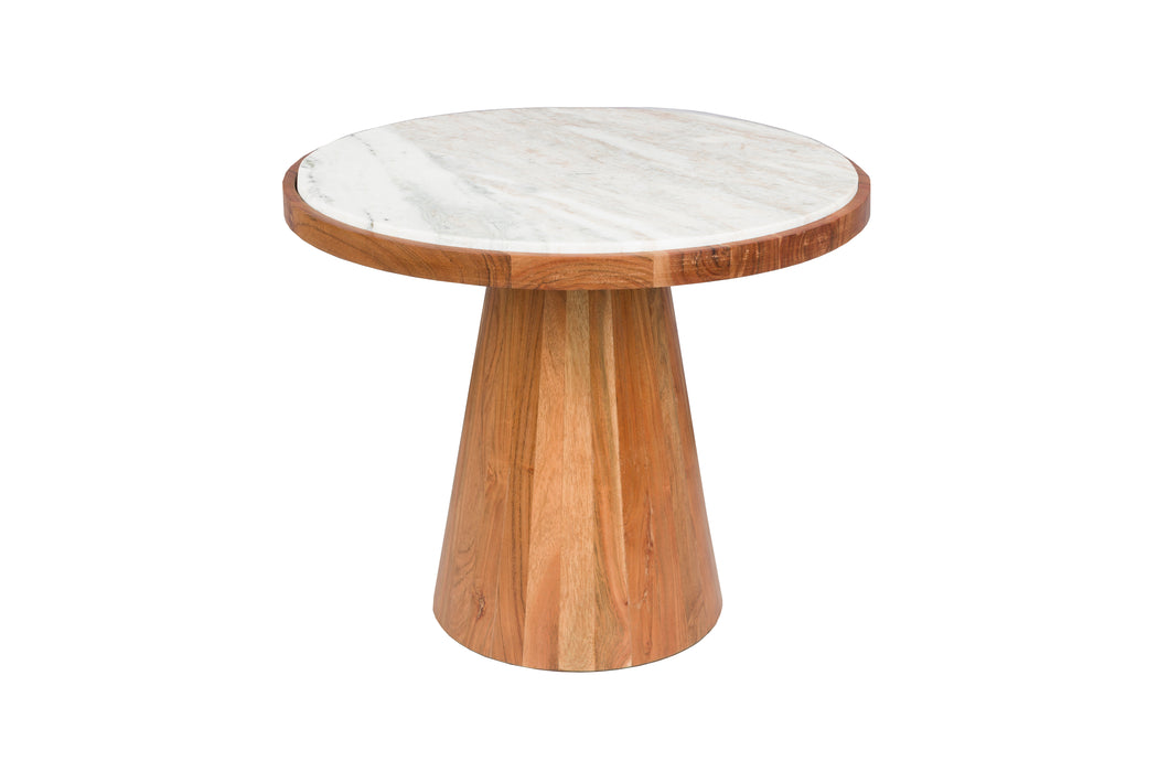 Salontafel Mees Marble Naturel Ø50x40 cm-Salontafels-Creating Home
