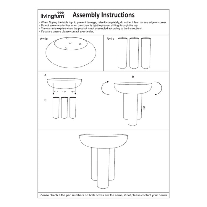 Salontafel Metaal Wit 43 cm-Salontafels-Brix